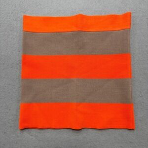 Sans Souci Mini Skirt Women's Medium Orange Brown Striped Bandage Knit Summer
